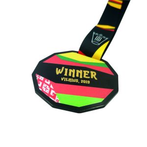 Plieninis medalis su spauda Nr.3